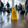 Caution Slippery When Wet Sign – 1mm Rigid Plastic – Indoor/Outdoor