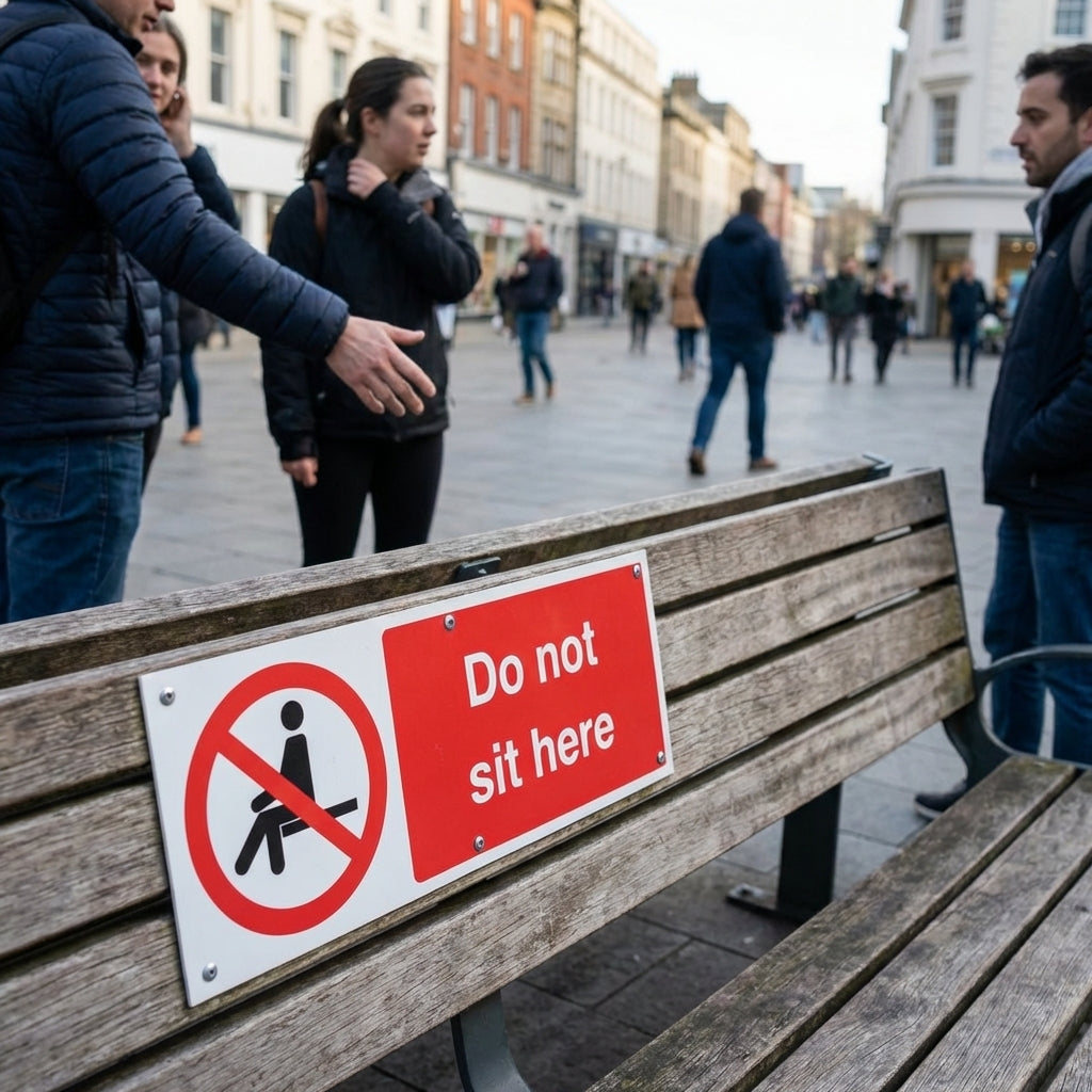 Safety Sign – Do Not Sit Here – 1mm Rigid Plastic – Indoor/Outdoor Use