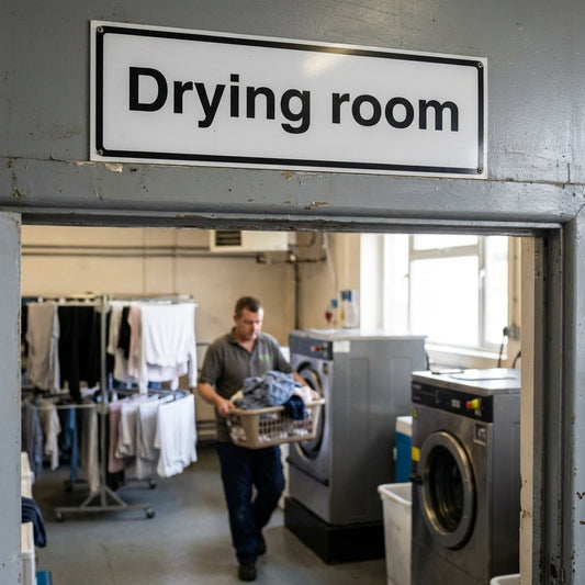 Drying Room Sign – 1mm Rigid Plastic – Indoor/Outdoor Use