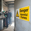 Danger Harmful Fumes Safety Sign – 1mm Rigid Plastic – Indoor/Outdoor Use