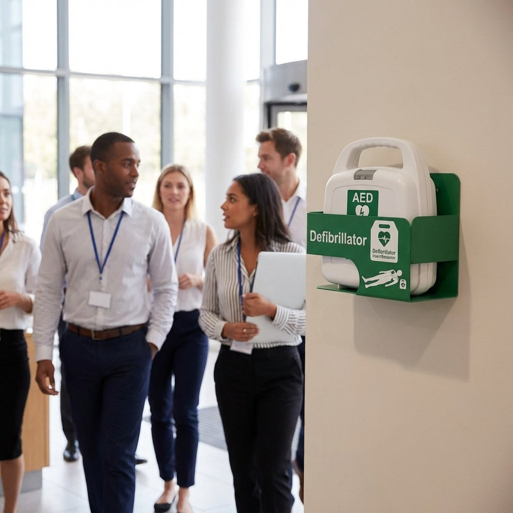 AED Defibrillator Universal Bracket – 23cm x 17.8cm x 13.5cm – Increased Visibility – Emergency Access