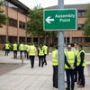 Assembly Point Sign – Left Arrow – Durable – Safety & Compliance