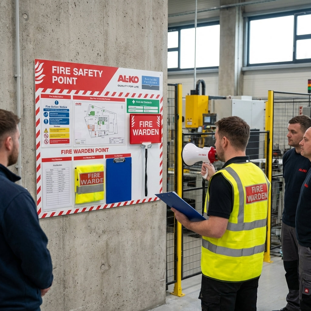 Fire Safety Information Point – 1040mm x 970mm – Durable Correx Plastic – Industrial Use