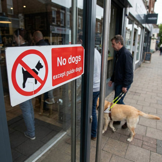 No Dogs Except Guide Dogs Sign – 1mm Rigid Plastic – Indoor/Outdoor Use