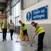Clean Up Spillages Safety Sign – 1mm Rigid Plastic – Indoor/Outdoor Use