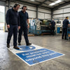 Ear Protection Floor Graphic – 400mm x 600mm – Polycarbonate – Industrial Use