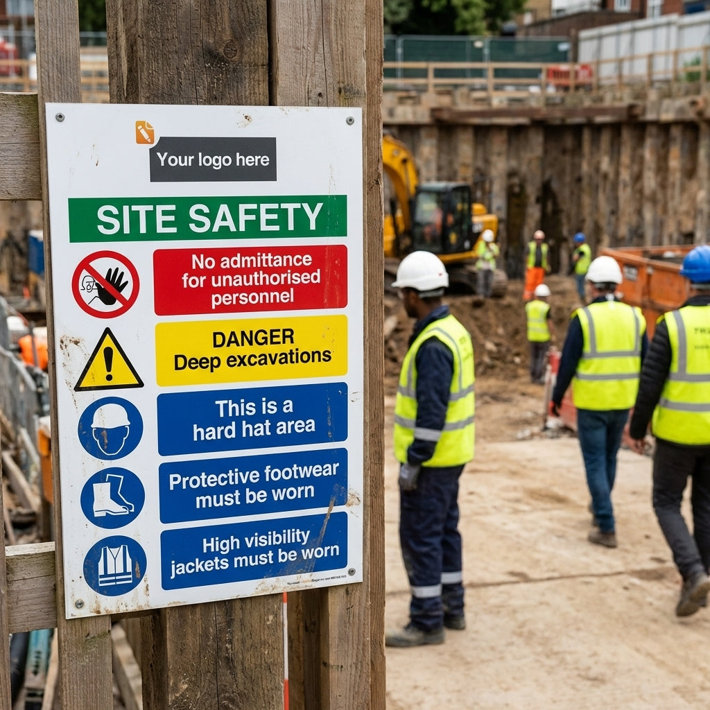 Custom Site Entrance Sign – 6mm Correx – Industrial Use
