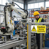 Caution Moving Machinery Safety Signs – 1mm Rigid Plastic – Indoor/Outdoor Use