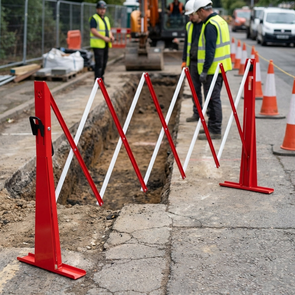 Expandable Safety Barrier – 2.5m – Durable Steel – Industrial Use