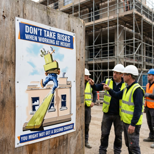 Safety Poster – Don't Take Risks – 510mm x 760mm – Synthetic Paper – Indoor/Outdoor