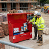 Hazardous Vault Site Chest – 1585mm x 675mm x 1275mm – Red Steel – Industrial Use