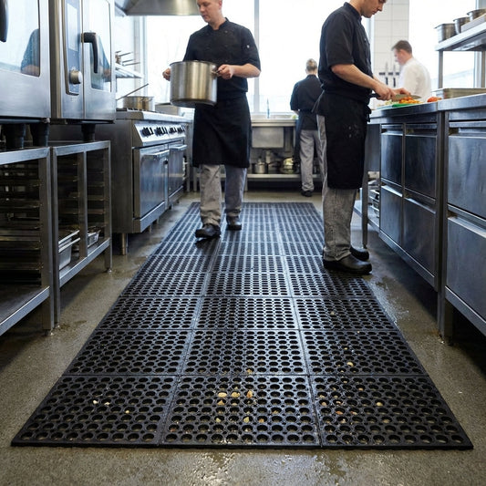 Fatigue Step Nitrile Matting – Black – Slip Resistant & Durable – Industrial Use