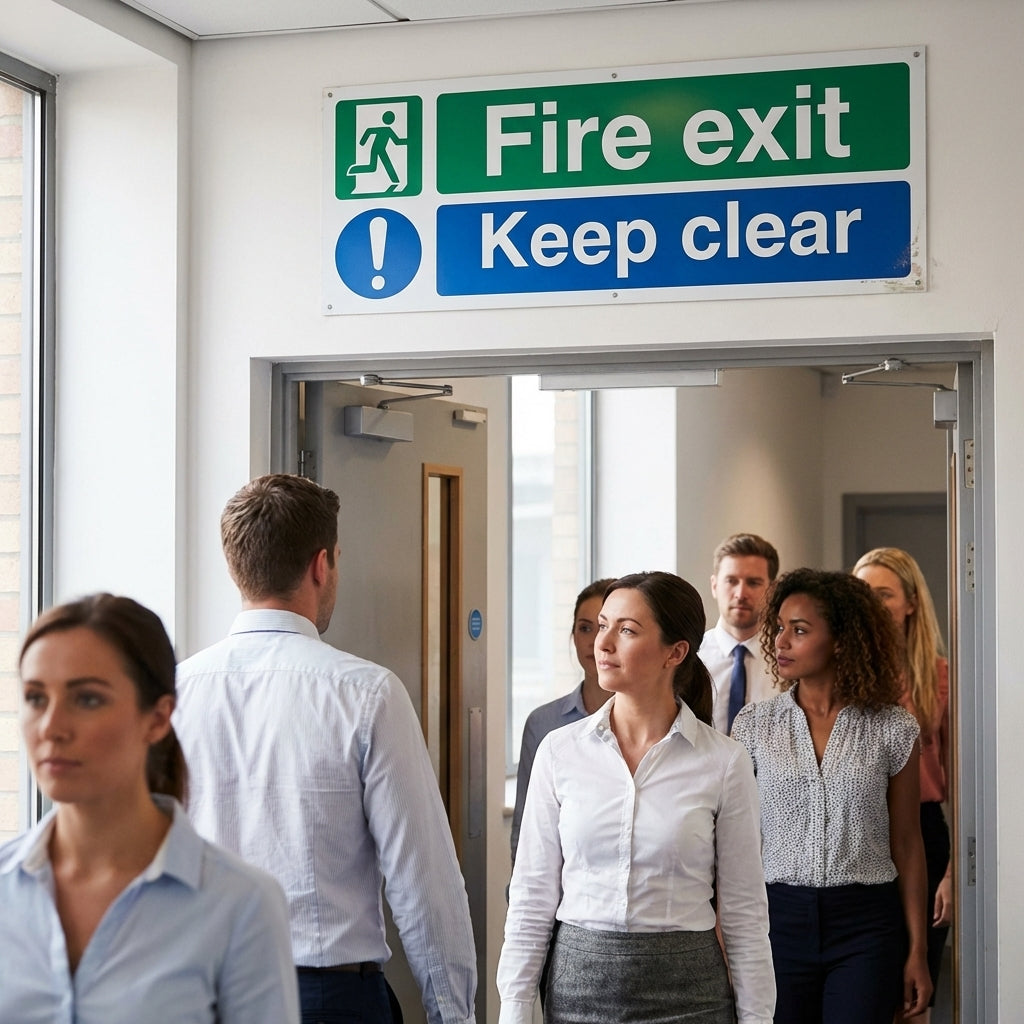 Emergency Exit Sign – Green – Durable Material – Indoor Use