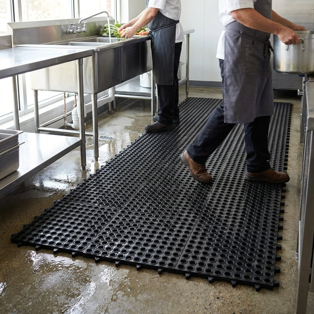 Modular Workplace Matting – Recycled Rubber – Industrial Use