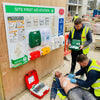 First Aid Station with AED Defibrillator – 1550mm x 1000mm – Rigid Correx Plastic – Industrial