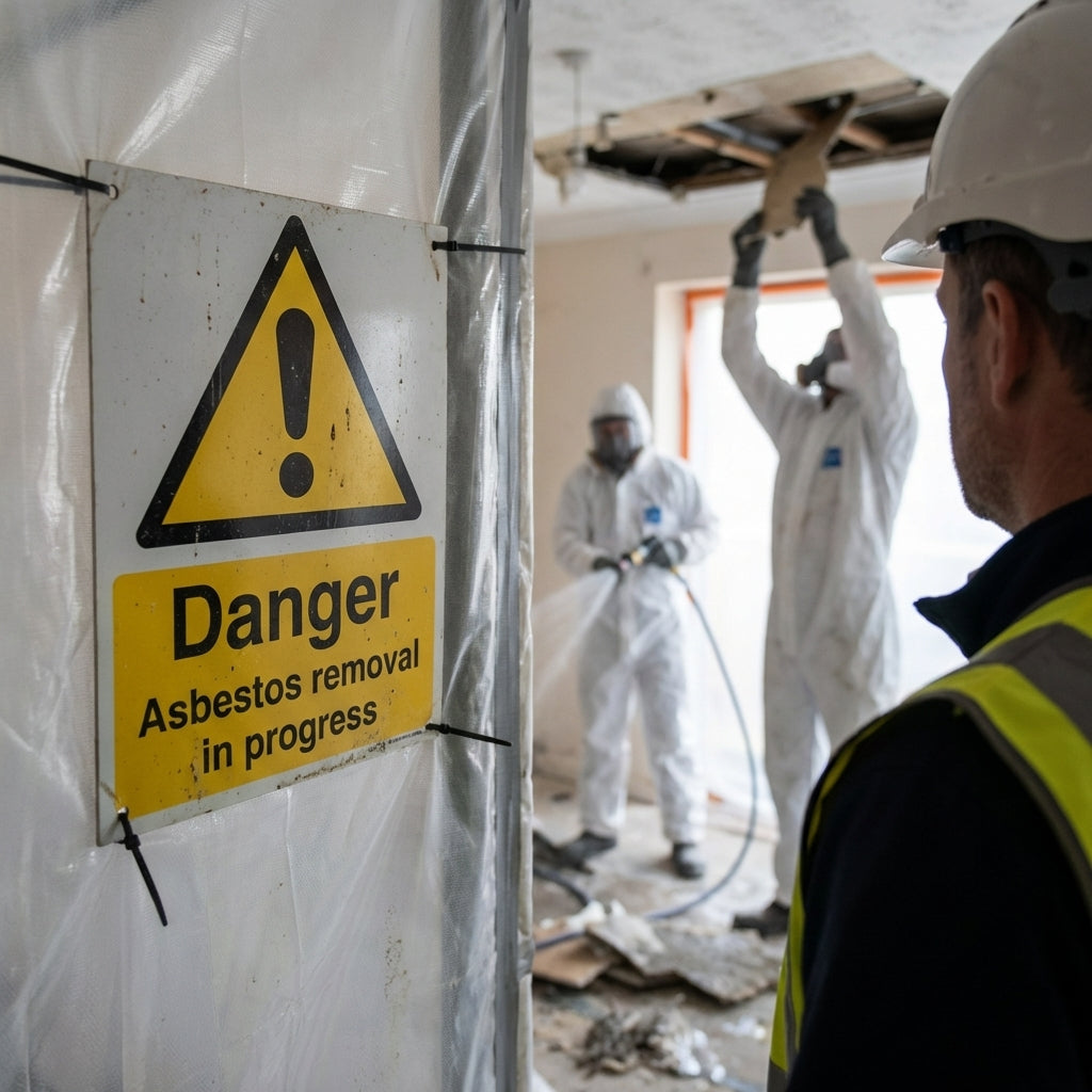 Asbestos Removal Safety Sign – Durable Plastic – Indoor/Outdoor Use