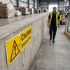 Caution Sloping Floor Safety Signs – 1mm Rigid Plastic – Indoor & Outdoor Use