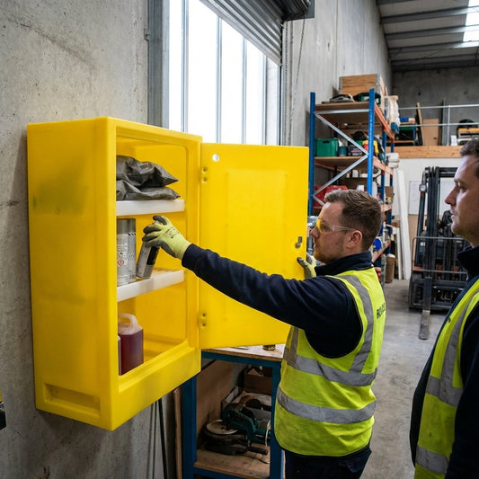 Polyethylene Storage Cabinet – 1m High – 30 Litre Sump – Industrial