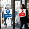 Entrance / No Exit Double Sided Window Sticker – 150mm x 150mm – Face Adhesive Vinyl – Indoor/Outdoor