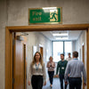 Fire Exit Sign – 200mm x 100mm – Polished Brass – Indoor Use