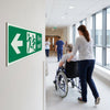 Disabled Fire Exit Arrow Left Signs – Inclusive Design – Indoor/Outdoor Use