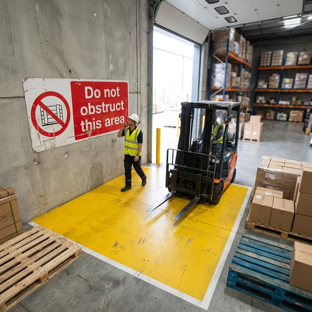Safety Sign – Do Not Obstruct – Rigid Plastic – Indoor/Outdoor Use