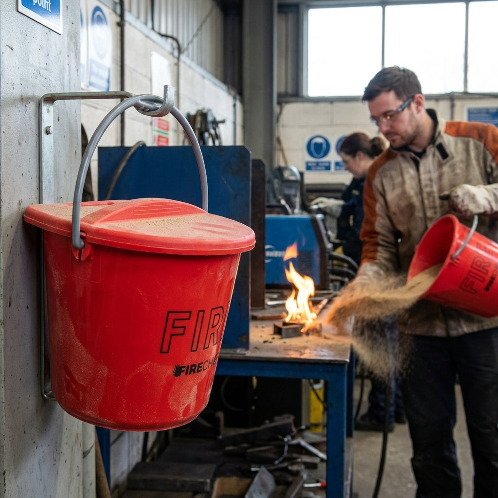 Plastic Fire Bucket Lid – 10 Litre – Moulded Handle – Safety Use