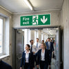 Fire Exit Sign – Arrow Down with Running Man – Safety Compliance