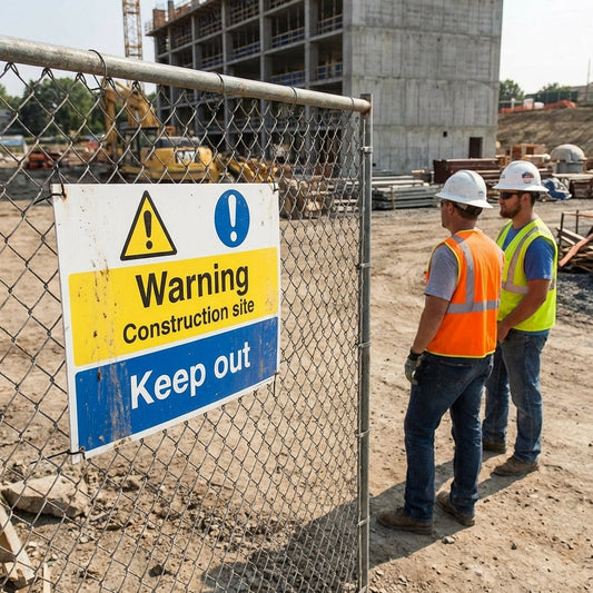 Construction Site Safety Sign – Correx – Custom Logo – Industrial