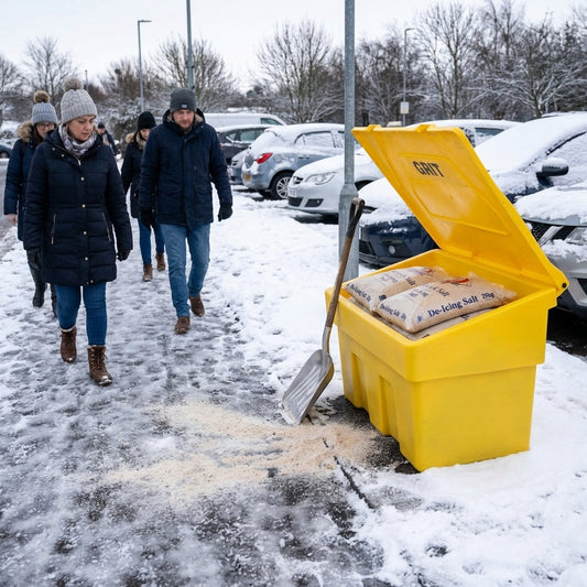Grit Bin with De-icing Salt – 350kg Capacity – Durable Polyethylene – Outdoor Use