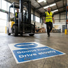 Sound Horn Drive Slowly Floor Graphic – 400mm x 600mm – Polycarbonate – Industrial