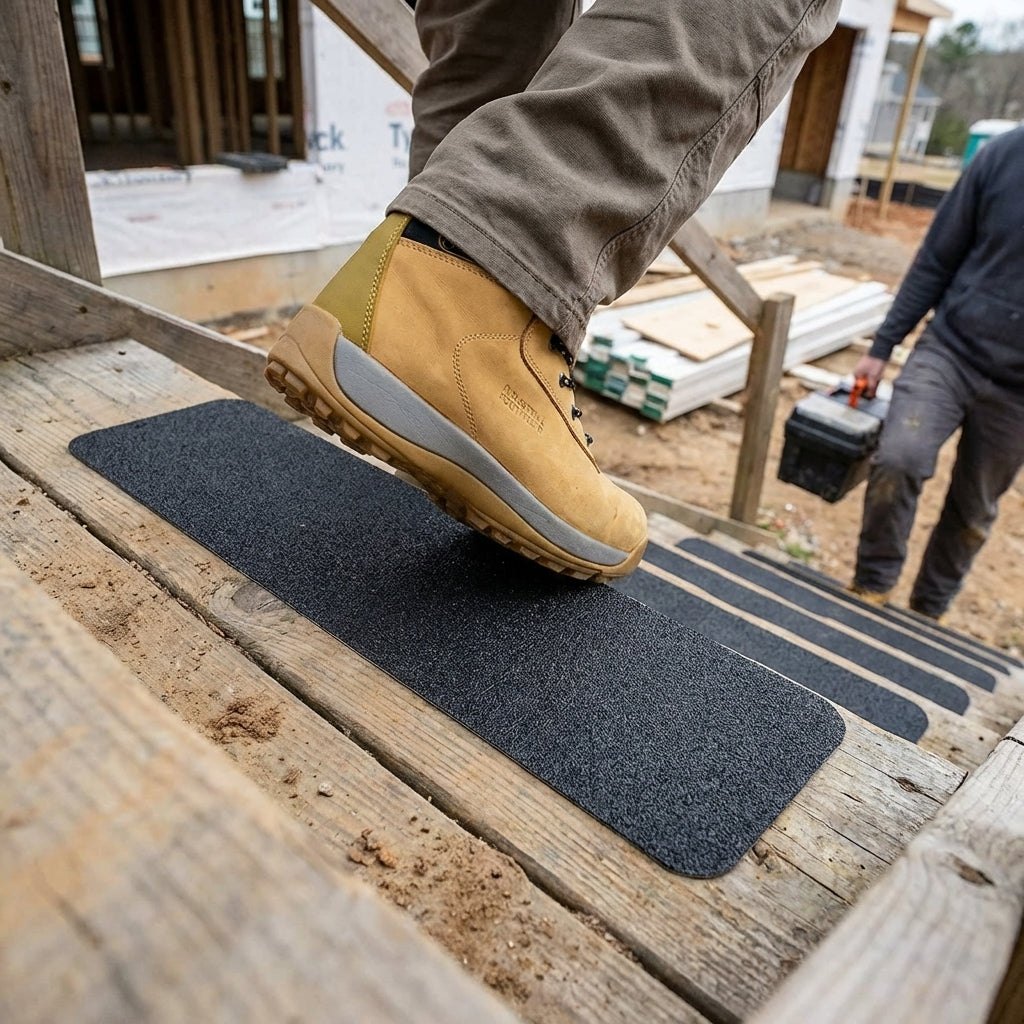 Non Slip Adhesive Stair Treads – 150mm x 610mm – Coarse Grit Surface – Indoor/Outdoor
