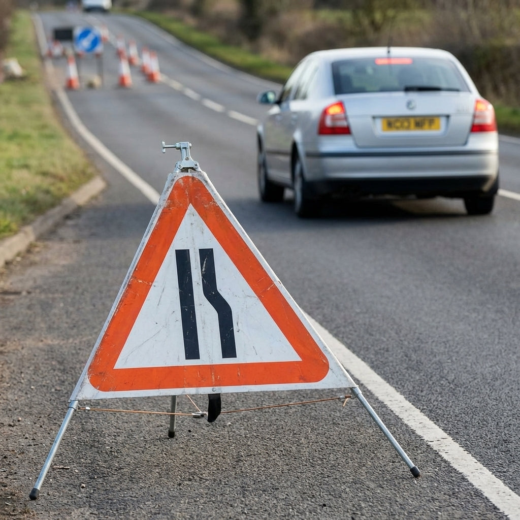 Fold-Up Road Signs – Reflective PVC – Short-Term Work-Zones