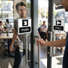 Pull / Push Double Sided Window Sticker – 150mm x 150mm – Face Adhesive Vinyl – Indoor/Outdoor