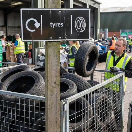 Recycling Signs – Tyres – 1mm Rigid Plastic – Indoor/Outdoor Use