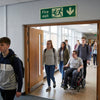 Disabled Fire Exit Sign – Arrow Down – Inclusive Design – Safety