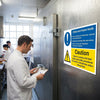 Chilled and Frozen Foods Safety Sign – 1mm Rigid Plastic & Vinyl – Indoor/Outdoor Use