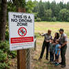 No Drone Zone Safety Sign – 1mm Rigid Plastic – Indoor/Outdoor Use