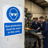 Eye Protection Safety Sign – A4 – 1mm Rigid Plastic – Indoor/Outdoor