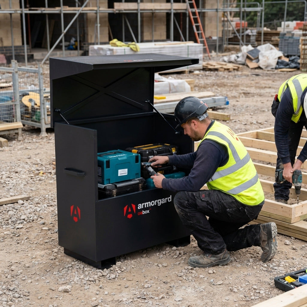 Site Storage Chest – 1215mm x 595mm x 1185mm – Steel Construction – Workshop & Site Use