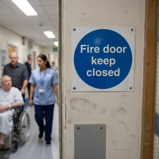Fire Door Keep Closed Sign – 1mm Rigid Plastic – Indoor/Outdoor Use