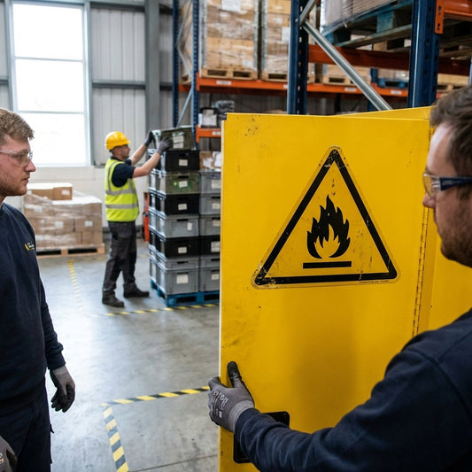 Flammable Symbol Warning Sign – 1mm Rigid Plastic – Indoor/Outdoor Use