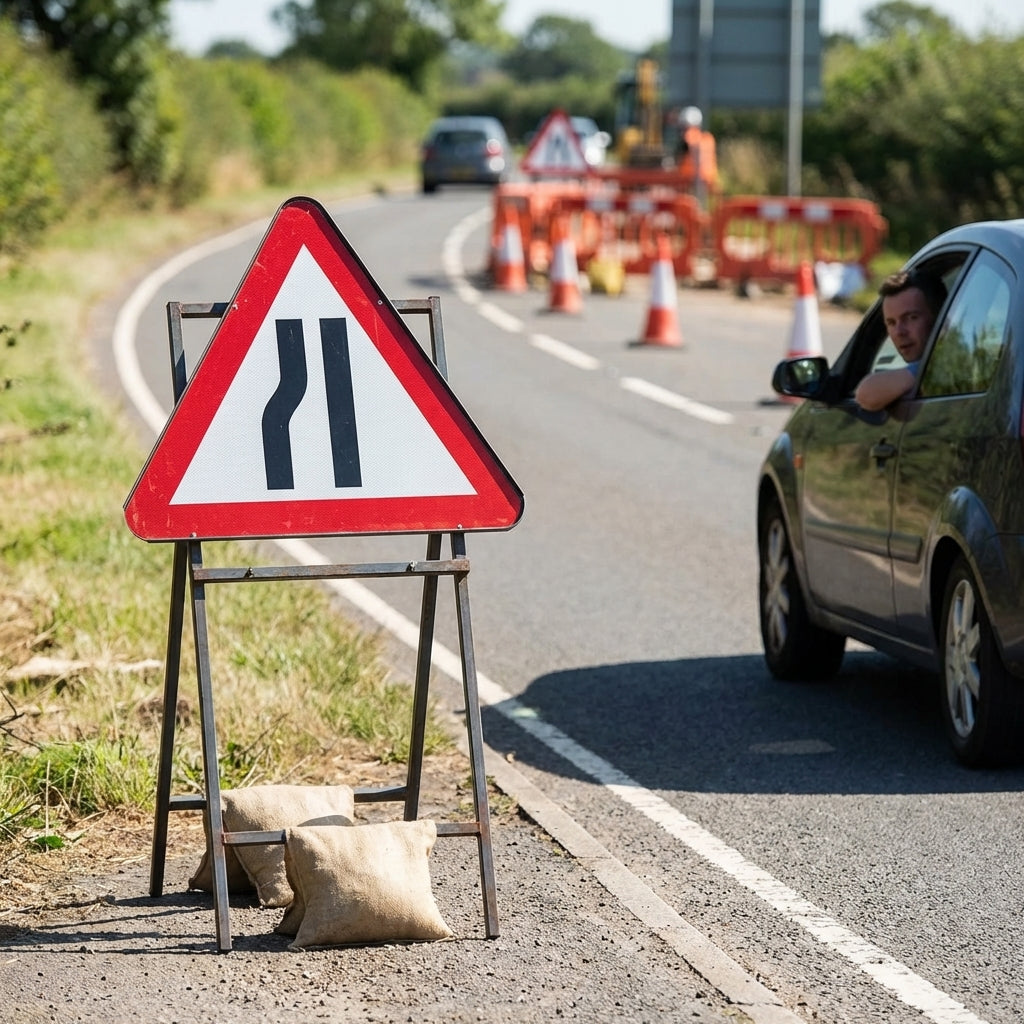Temporary Traffic Sign – 750mm Triangle – Polypropylene RA1 – Road Safety
