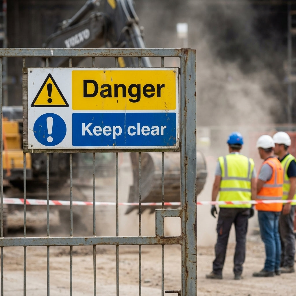 Danger - Keep Clear Signs – 1mm Rigid Plastic – Indoor/Outdoor Use