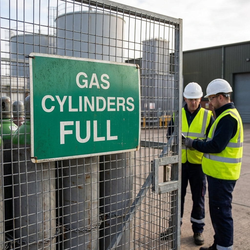 Gas Cylinders Full Signs – 1mm Rigid Plastic – Indoor/Outdoor Use
