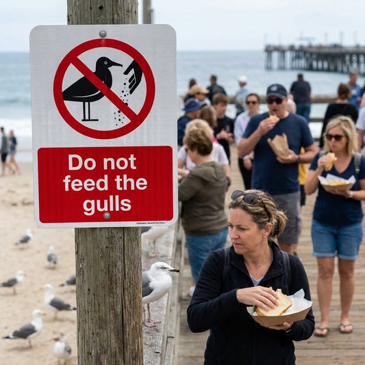 Do Not Feed The Gulls Signs – 1mm Rigid Plastic – Indoor/Outdoor Use