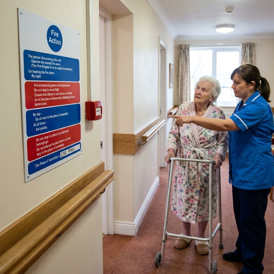Fire Action Notice Sign – Residential Care Homes – Essential Safety