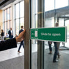 Directional Sign – Slide to Open Left – Indoor/Outdoor Use