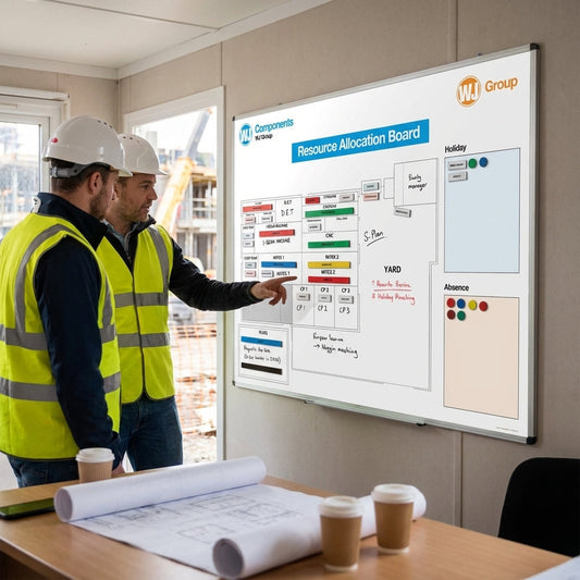 Magnetic Dry Wipe Board – 1200mm x 1500mm – Durable Aluminium Frame – Industrial Use