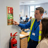 CO2 Extinguisher Identification Sign – 75mm x 200mm – Polished Brass – Commercial Use